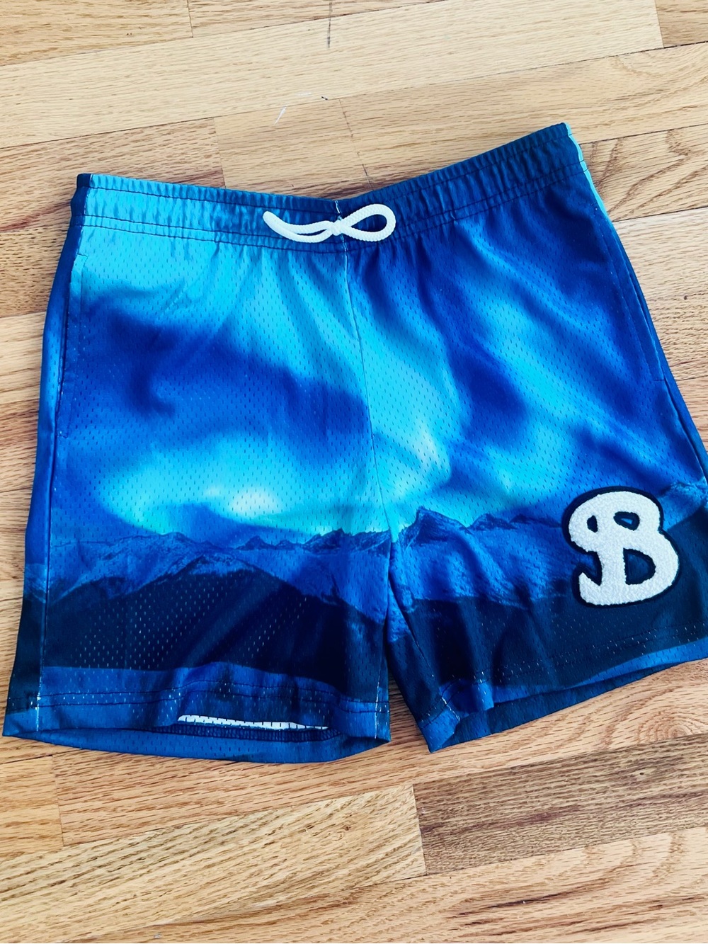 Blue Kids' Shorts with 'B' Logo